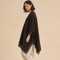 Ton poncho Poncho En Maille À Franges