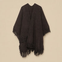 Ton poncho Poncho En Maille À Franges
