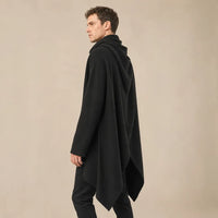 Ton poncho Poncho En Mélange De Coton Asymétrique À Col Montant
