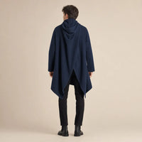 Ton poncho Poncho En Mélange De Coton Asymétrique À Col Montant