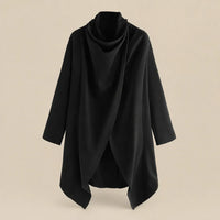 Ton poncho Poncho En Mélange De Coton Asymétrique À Col Montant
