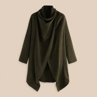 Ton poncho Poncho En Mélange De Coton Asymétrique À Col Montant