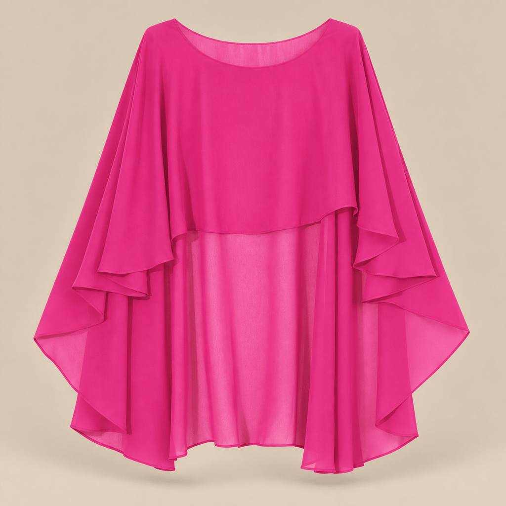 Ton poncho Poncho En Mousseline Asymétrique