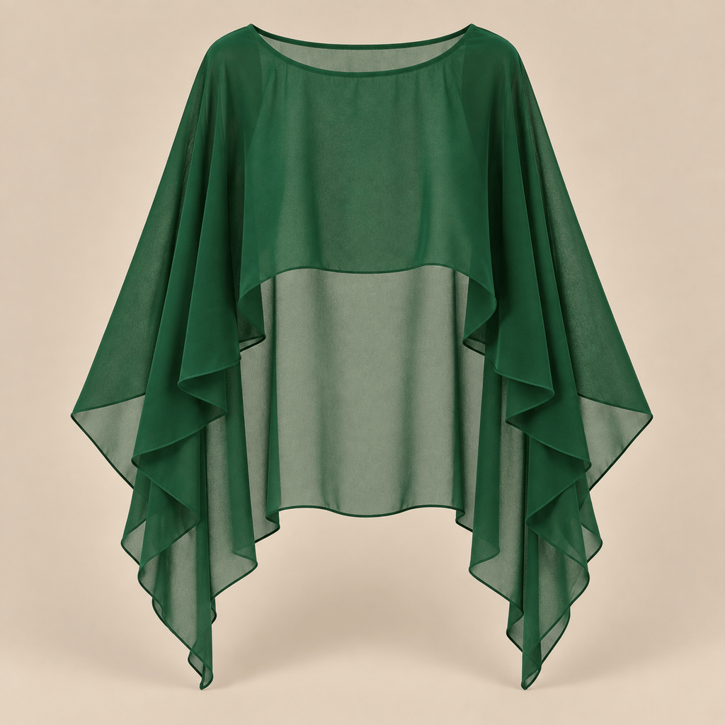 Ton poncho Poncho En Mousseline Asymétrique