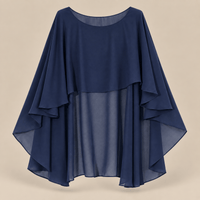 Ton poncho Poncho En Mousseline Asymétrique