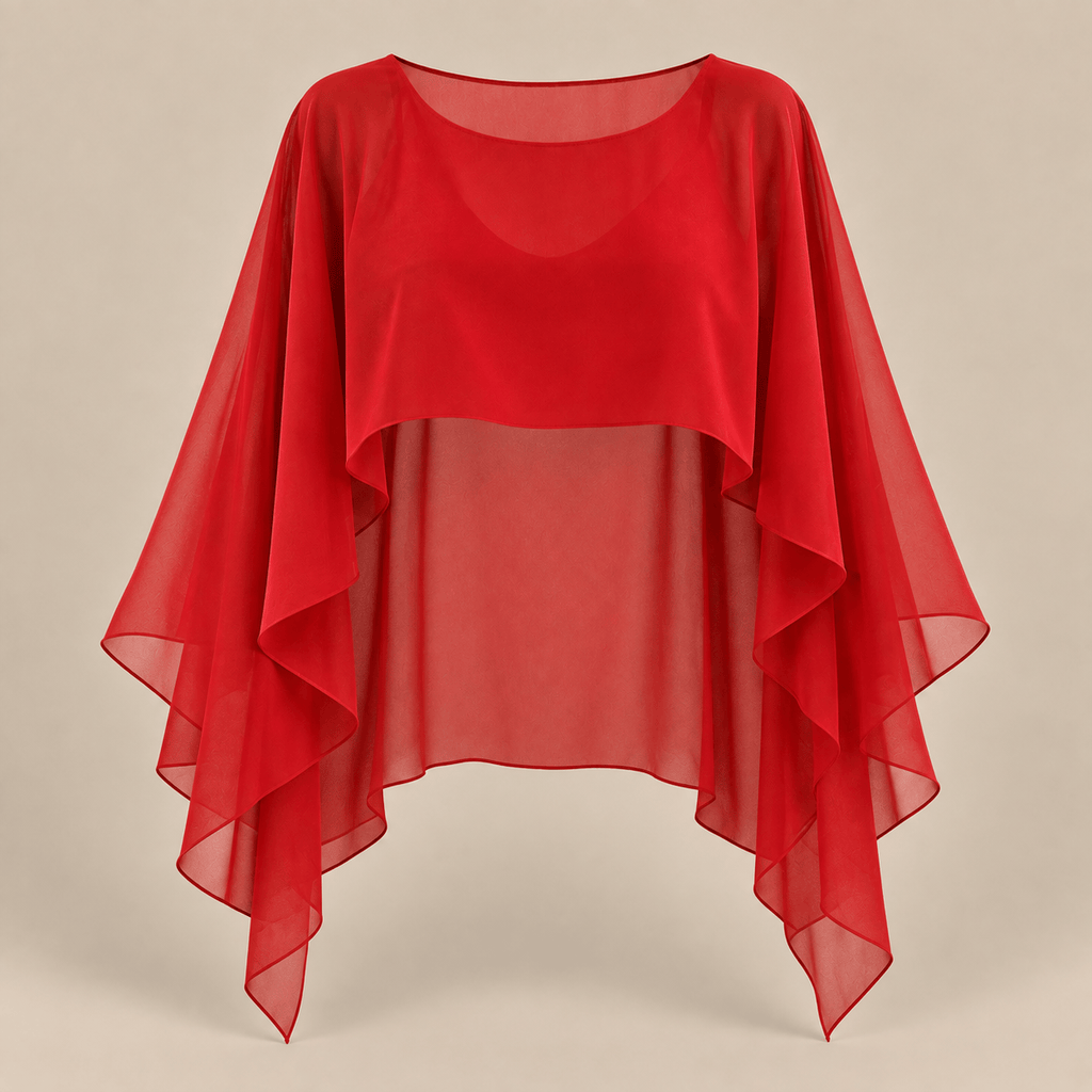 Ton poncho Poncho En Mousseline Asymétrique