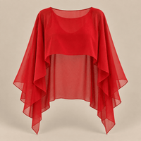 Ton poncho Poncho En Mousseline Asymétrique