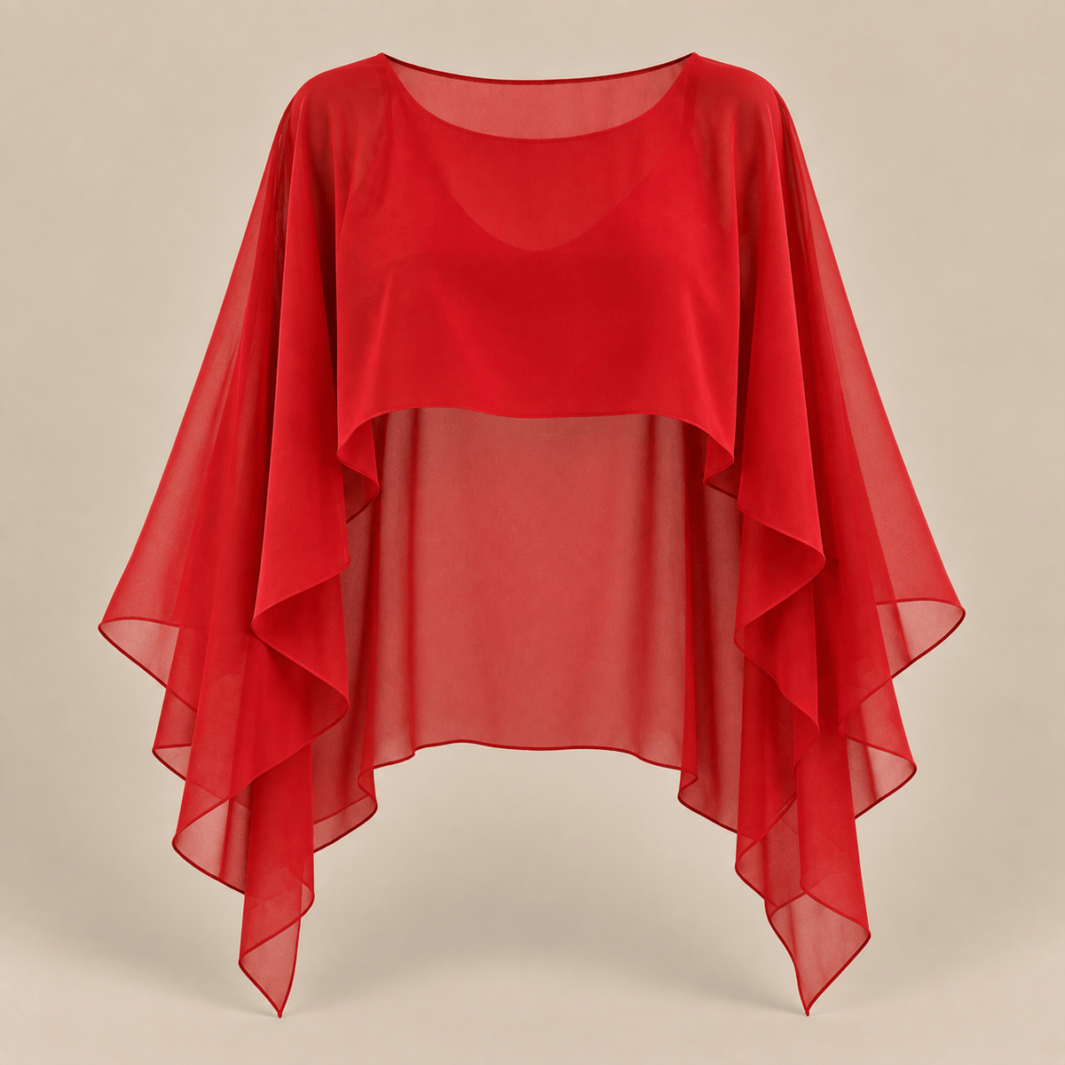Ton poncho Poncho En Mousseline Asymétrique