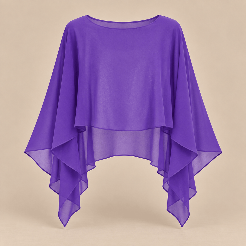 Ton poncho Poncho En Mousseline Asymétrique