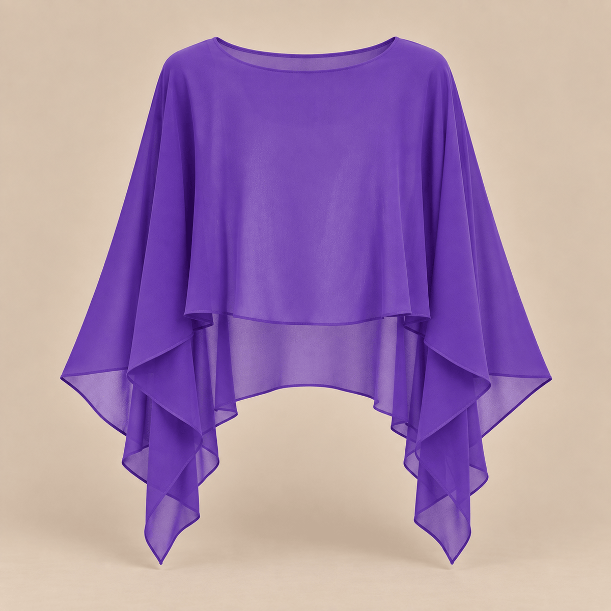 Ton poncho Poncho En Mousseline Asymétrique