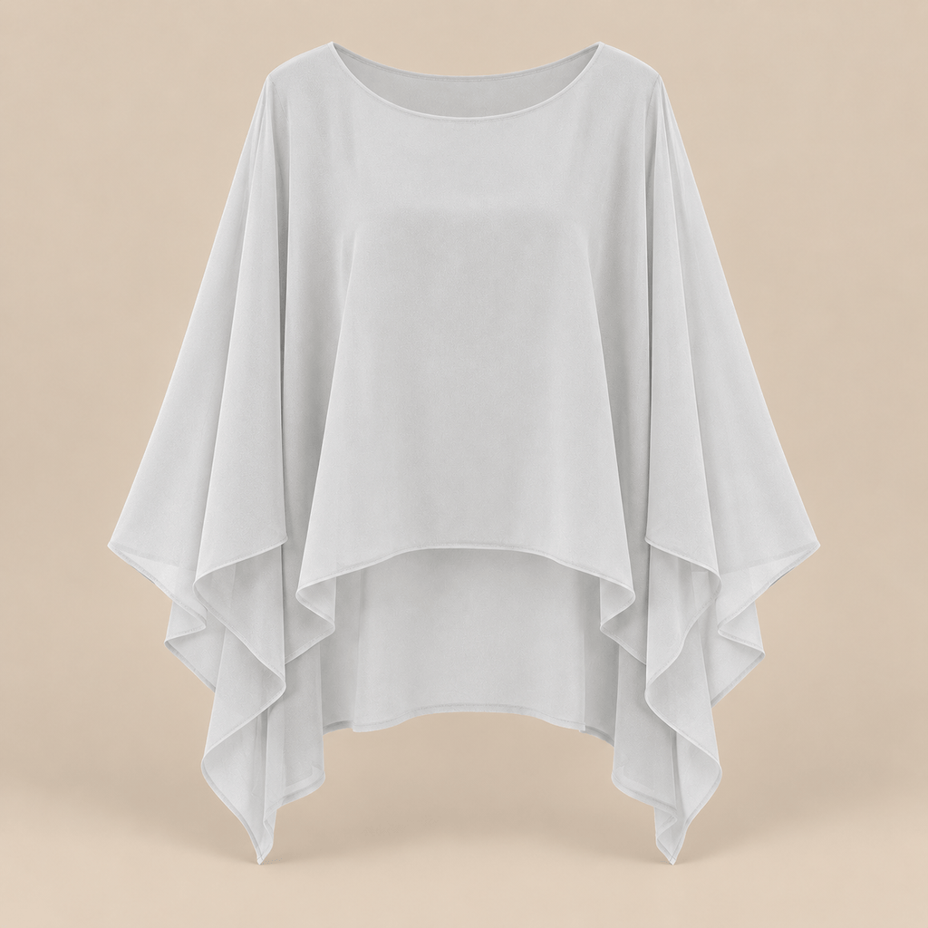 Ton poncho Poncho En Mousseline Asymétrique