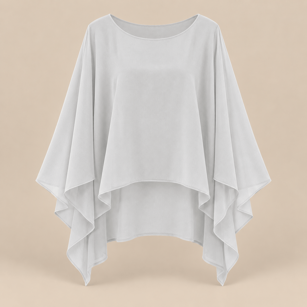 Ton poncho Poncho En Mousseline Asymétrique