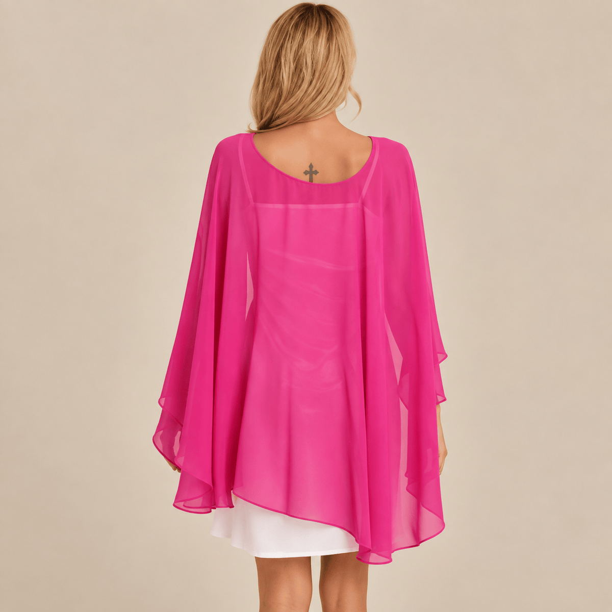 Ton poncho Poncho En Mousseline Asymétrique