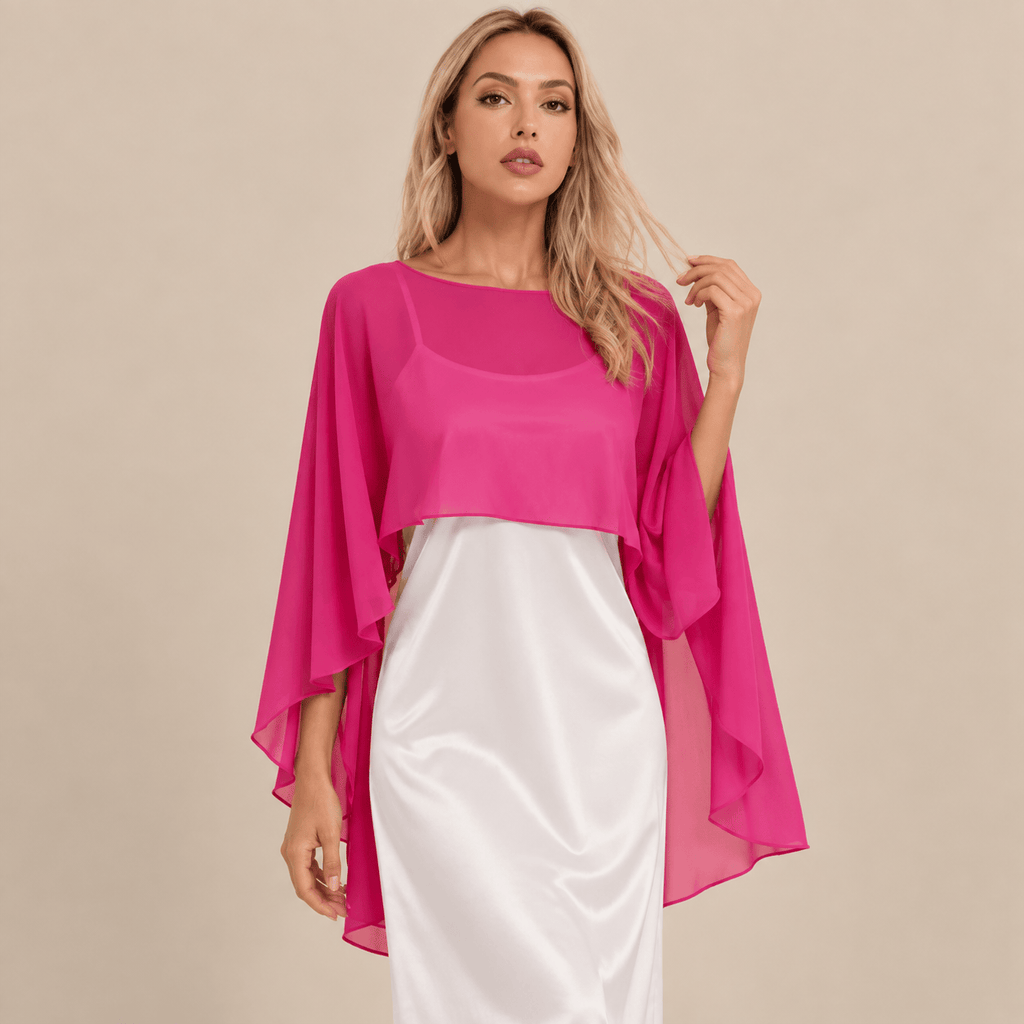Ton poncho Poncho En Mousseline Asymétrique