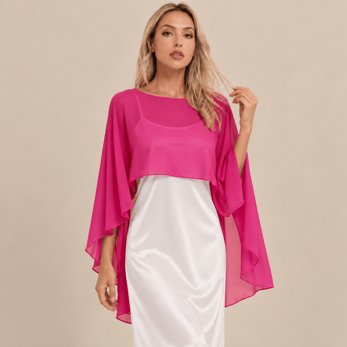 Ton poncho Poncho En Mousseline Asymétrique