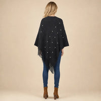 Ton poncho Poncho En Nylon À Franges Avec Perles