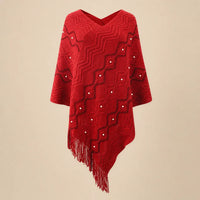 Ton poncho Poncho En Nylon À Franges Avec Perles