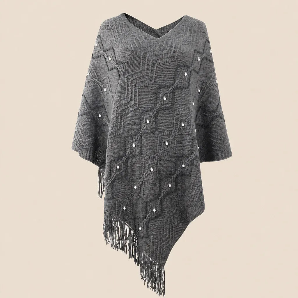 Ton poncho Poncho En Nylon À Franges Avec Perles