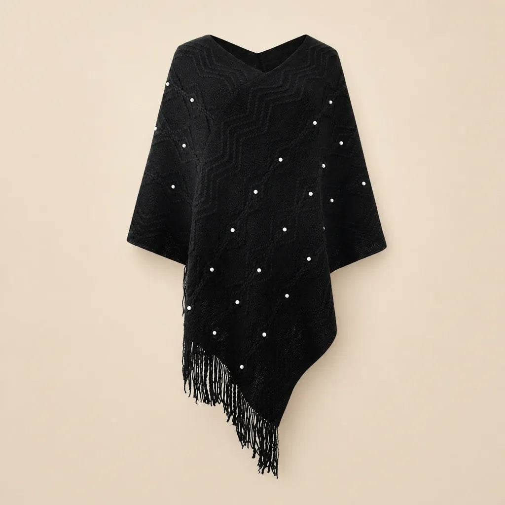 Ton poncho Poncho En Nylon À Franges Avec Perles