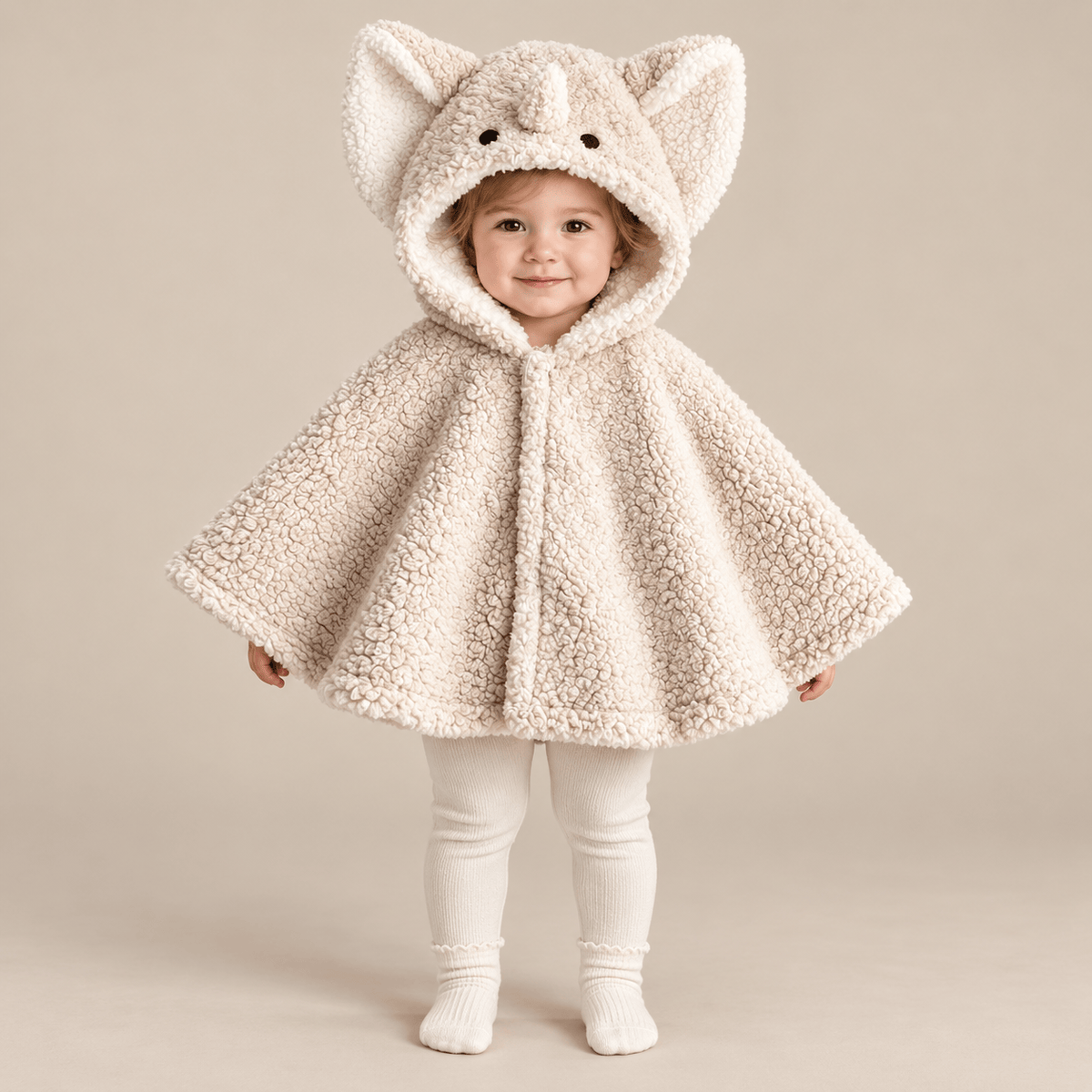 Ton poncho Poncho En Polaire Capuche Éléphant Sherpa