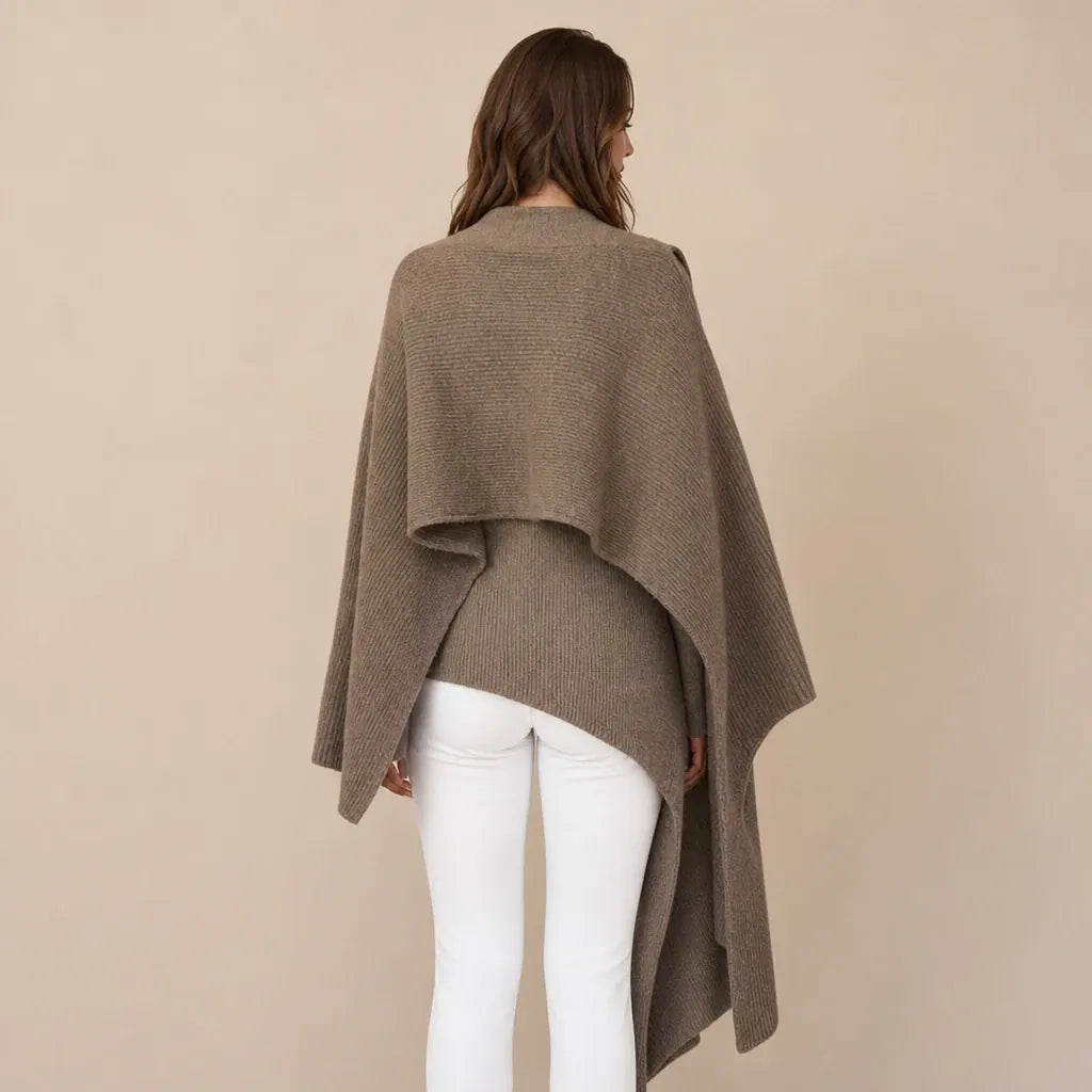 Ton poncho Poncho Femme Asymétrique Tricoté