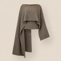Ton poncho Poncho Femme Asymétrique Tricoté