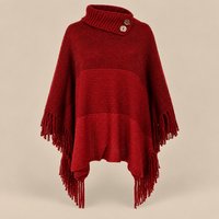 Ton poncho Poncho Femme En Maille À Franges