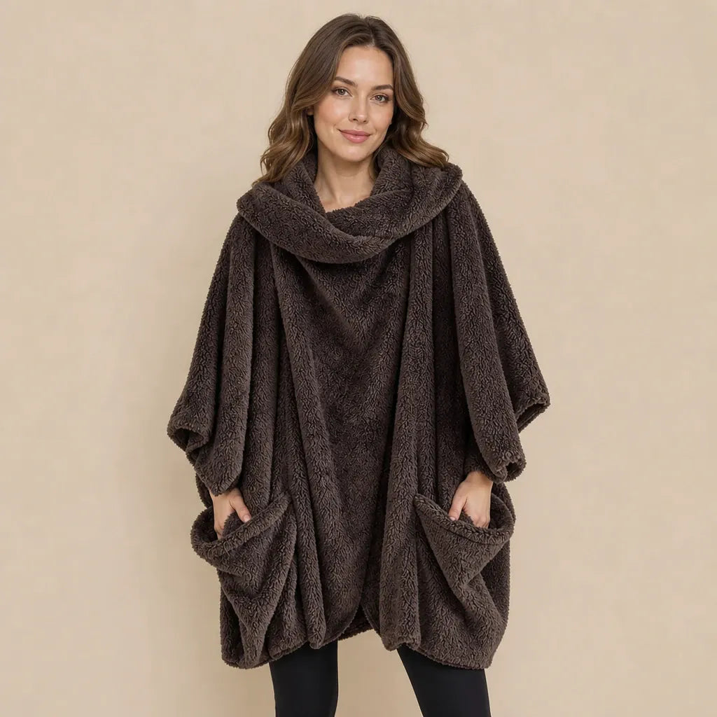 Ton poncho Poncho Femme En Polaire Coupe Chauve-Souris