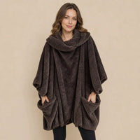 Ton poncho Poncho Femme En Polaire Coupe Chauve-Souris