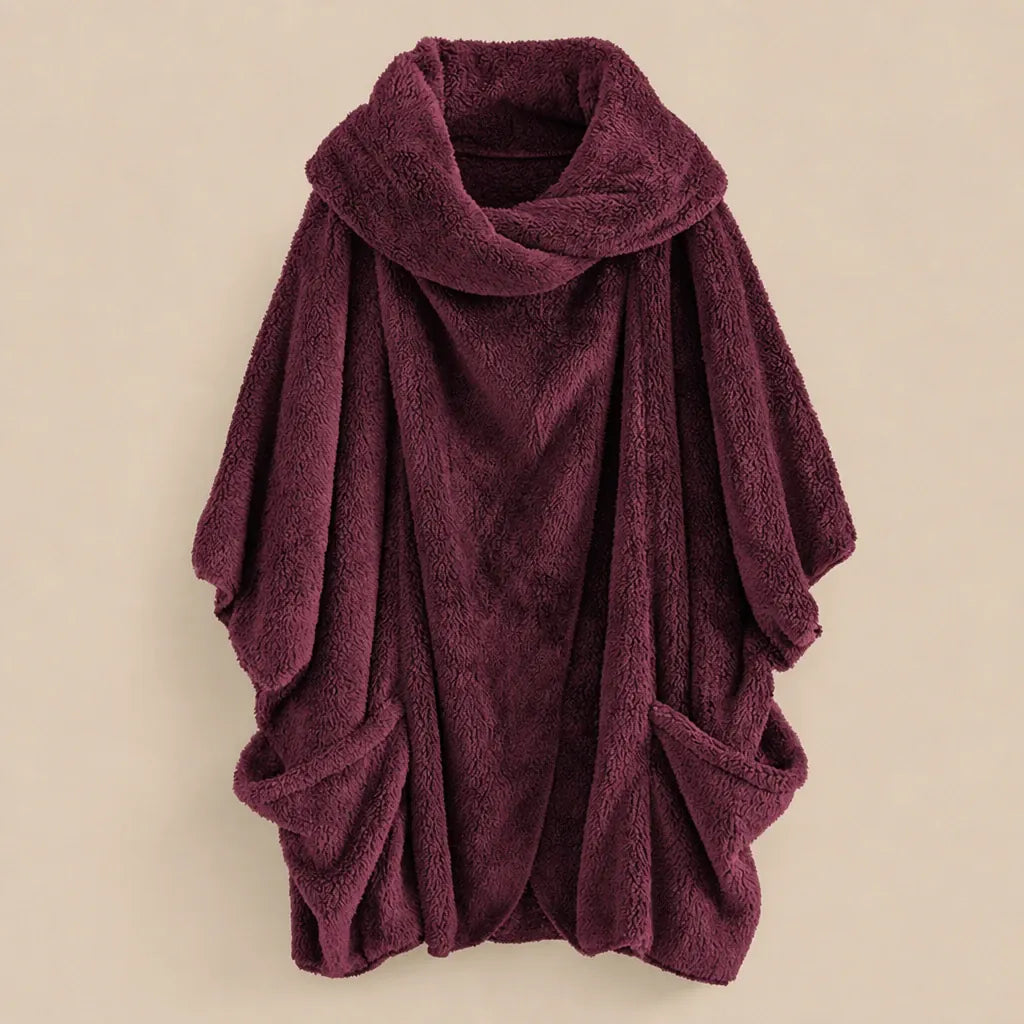 Ton poncho Poncho Femme En Polaire Coupe Chauve-Souris