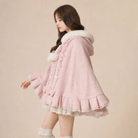 Ton poncho Poncho Femme En Polaire Style Lolita À Capuche