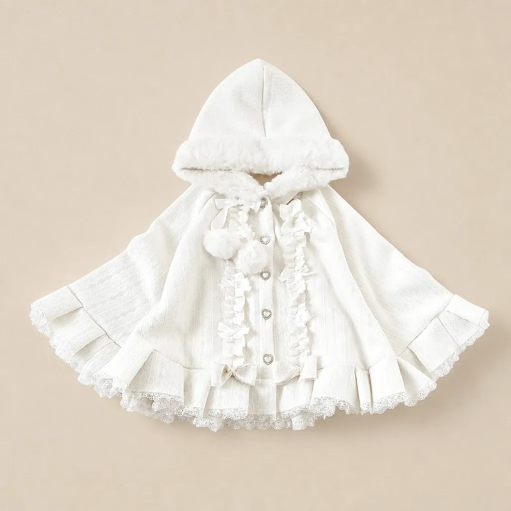 Ton poncho Poncho Femme En Polaire Style Lolita À Capuche