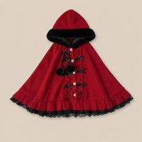 Ton poncho Poncho Femme En Polaire Style Lolita À Capuche