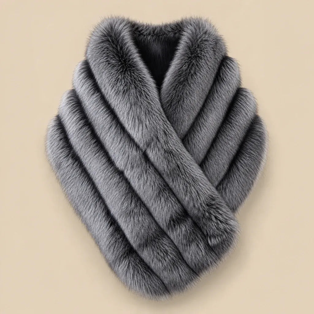 Ton poncho Poncho Femme Hiver Chic En Véritable Fourrure De Renard