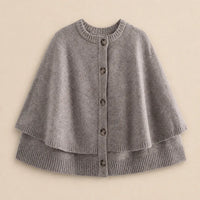 Ton poncho Poncho Femmes En Maille Boutonnée