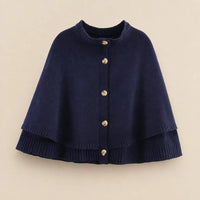 Ton poncho Poncho Femmes En Maille Boutonnée
