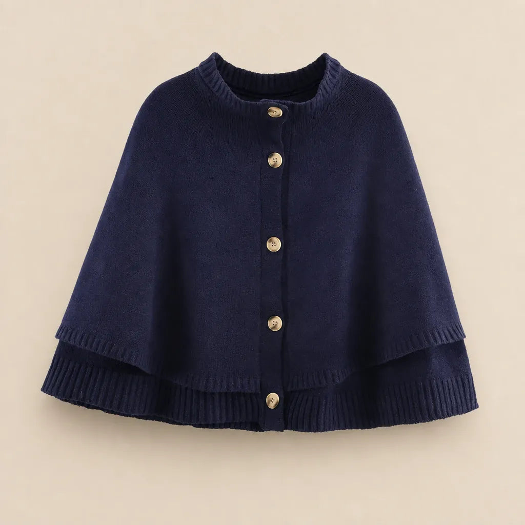 Ton poncho Poncho Femmes En Maille Boutonnée