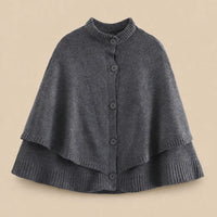 Ton poncho Poncho Femmes En Maille Boutonnée