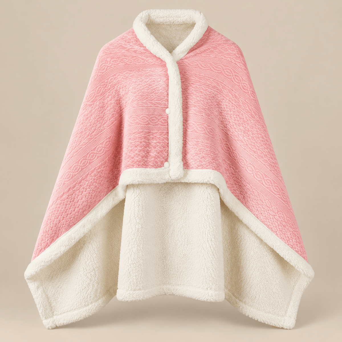 Ton poncho Poncho Flanelle Boutonnée Couverture Portable