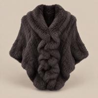 Ton poncho Poncho Fourrure De Lapin Rex Blanc
