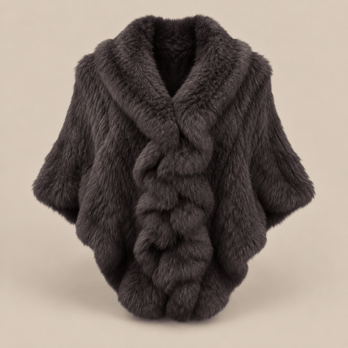 Ton poncho Poncho Fourrure De Lapin Rex Blanc