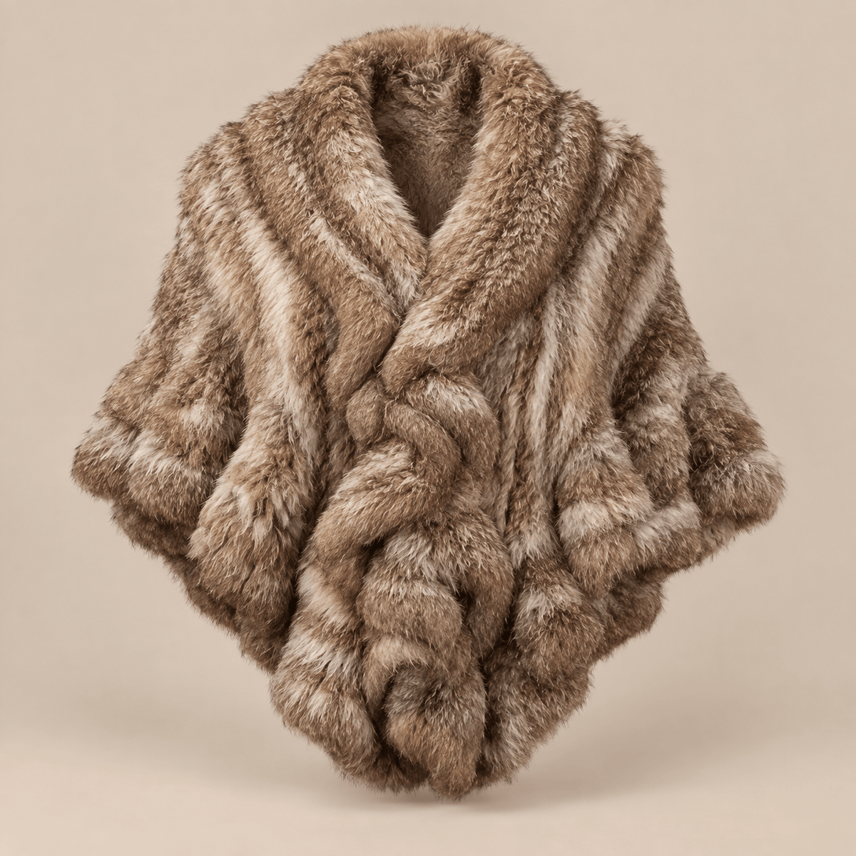 Ton poncho Poncho Fourrure De Lapin Rex Blanc