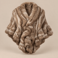 Ton poncho Poncho Fourrure De Lapin Rex Blanc
