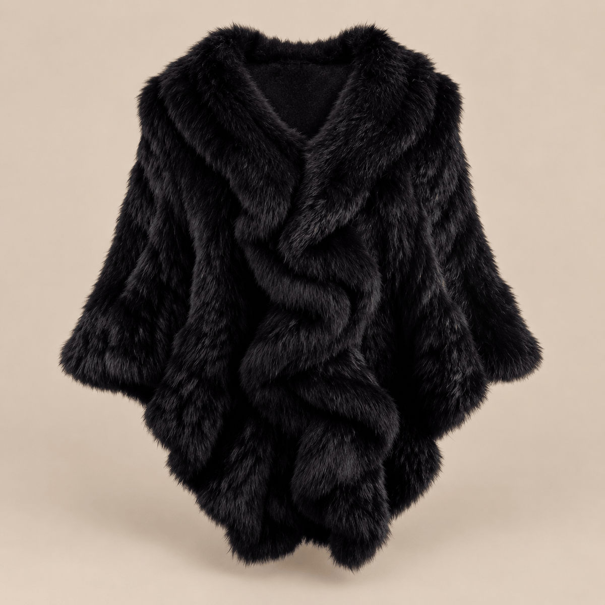 Ton poncho Poncho Fourrure De Lapin Rex Blanc