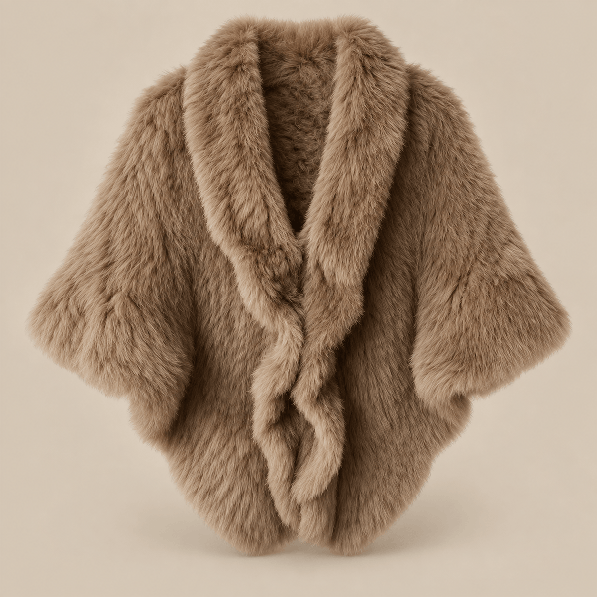 Ton poncho Poncho Fourrure De Lapin Rex Blanc