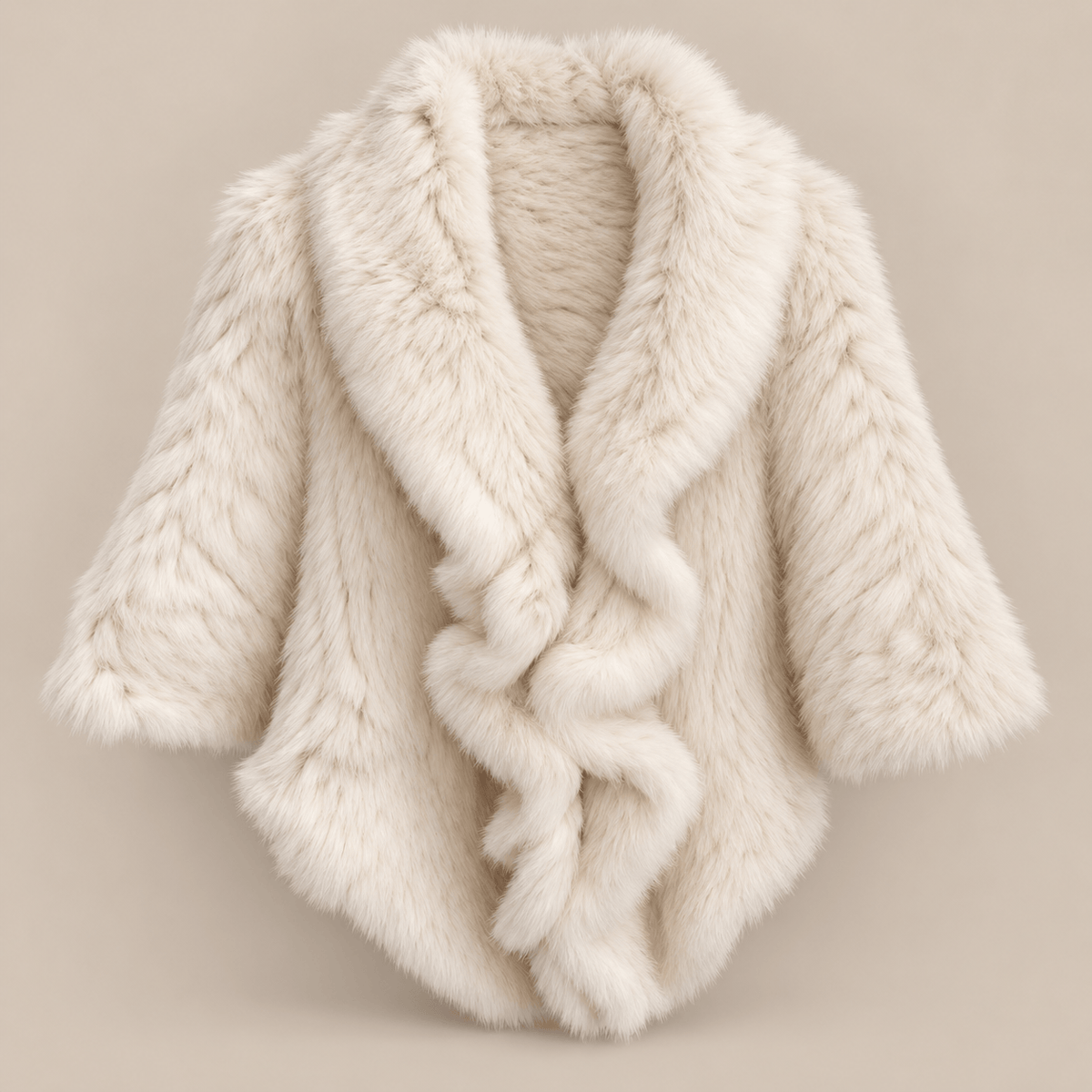 Ton poncho Poncho Fourrure De Lapin Rex Blanc