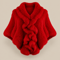 Ton poncho Poncho Fourrure De Lapin Rex Blanc