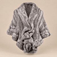 Ton poncho Poncho Fourrure De Lapin Rex Blanc