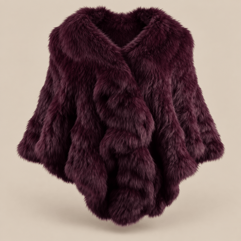 Ton poncho Poncho Fourrure De Lapin Rex Blanc