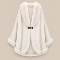 Ton poncho Poncho Hiver En Fausse Fourrure Beige